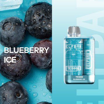 Фото Elf Bar TE5000 Чорниця з прохолодою (Blueberry Ice) 550 mAh 5%