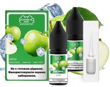 Фото Комплект PUFF SALT 50 мг 10 мл FlavorLab Яблоко