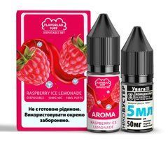 Фото Комплект PUFF SALT 50 мг 10 мл FlavorLab Малиновий лимонад з льодом