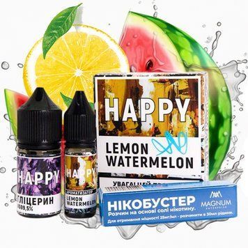 Фото Комплект HAPPY Salt Лимон Кавун (Lemon Watermelon) 30 ml