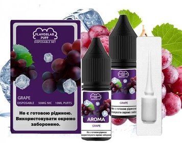 Фото Комплект PUFF SALT 50 мг 10 мл FlavorLab Виноград з льодом