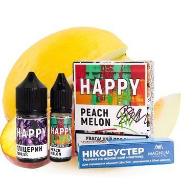 Фото Комплект HAPPY Salt Персик Диня (Peach Melon) 30 ml