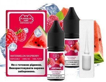 Фото Комплект PUFF SALT 50 мг 10 мл FlavorLab Кавун Малина